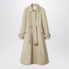 Burberry Long Gabardine Ellingham Fit-and-flare Car Coat In Brown