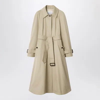 BURBERRY LONG BEIGE GABARDINE ELLINGHAM CAR COAT