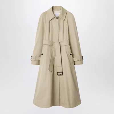 BURBERRY BURBERRY  LONG BEIGE GABARDINE ELLINGHAM CAR COAT