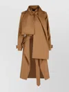 Burberry Long Belted Trench Coat Epaulettes