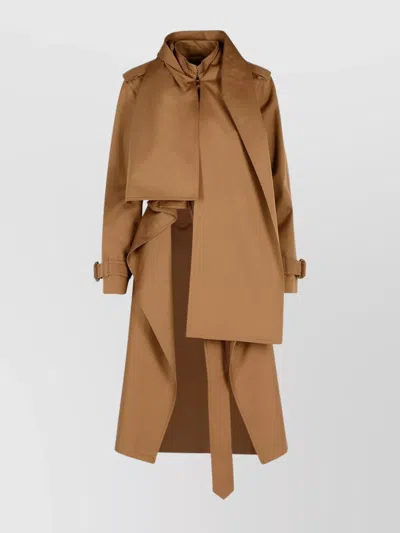BURBERRY LONG BELTED TRENCH COAT EPAULETTES