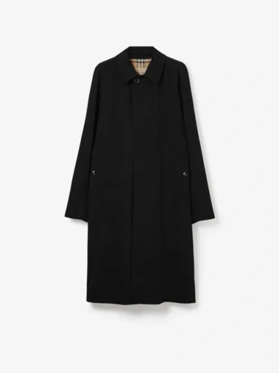 Burberry Long Camden Heritage Car Coat In Black