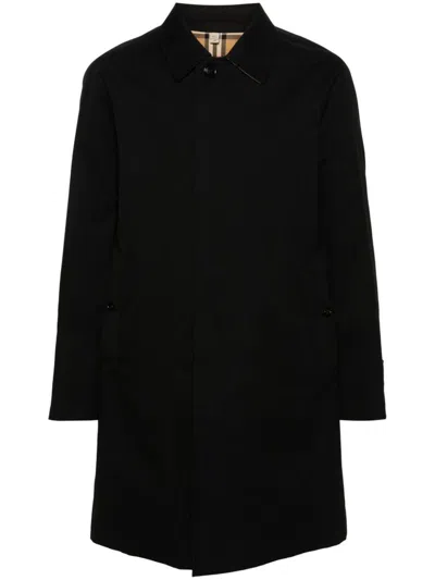 Burberry Camden Heritage Car Coat In Black