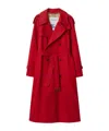 Burberry Castleford Cotton Gabardine Trench Coat In Currant