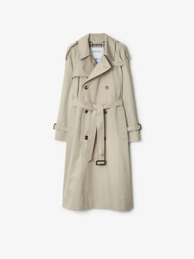 Burberry Long Castleford Trench Coat In Heron