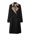 Burberry Check Neck Trench For Women