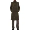 Burberry Vintage Effect Checked Trench Coat With Belt