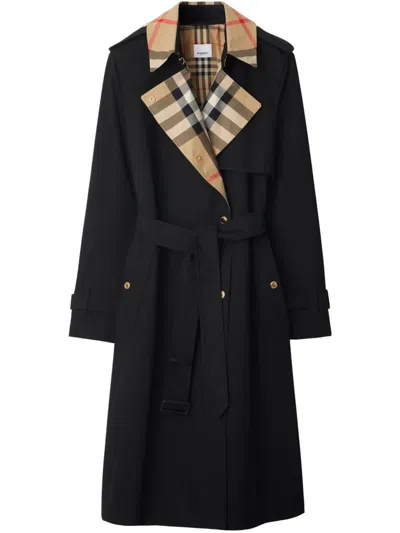 BURBERRY LONG CHECK TRENCH COAT