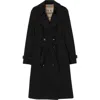 Burberry Long Chelsea Heritage Trench Coat In Black
