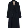 Burberry Long Cashmere Blend Kens In Coal Blue