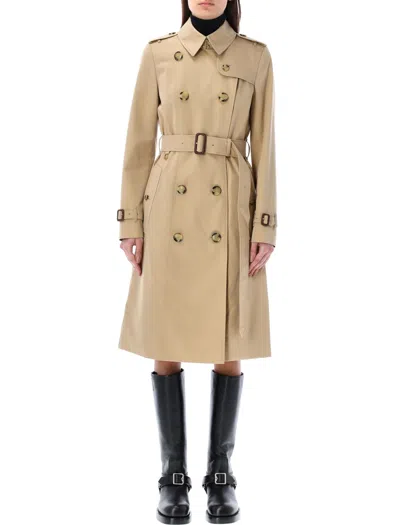 Burberry Long Chelsea Heritage Trench Coat In Honey