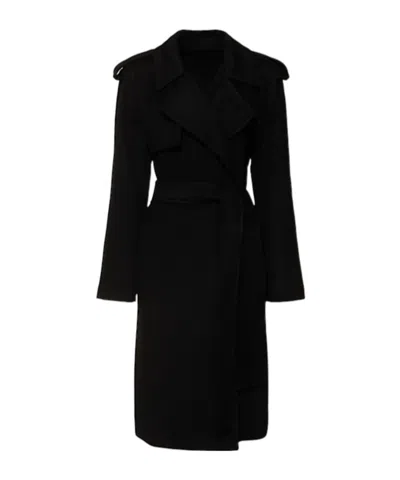Burberry Cashmere Long Coat In Gray
