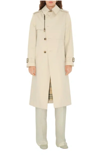 Burberry Long Cotton Blend Trench Coat