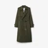 Burberry Long Castleford Trench Coat In Military