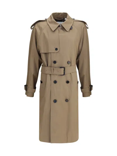 BURBERRY LONG COTTON GABARDINE TRENCH COAT