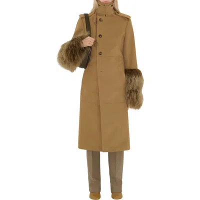 Burberry Long Cotton Nylon Trench Coat