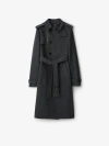 Burberry Long Trench Coat In Cotton And Nylon In Cinder