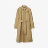 Burberry Mid-length Bonded Cotton Car Coat In Brown