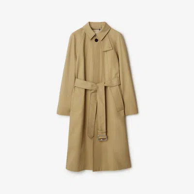 Burberry Mid-length Bonded Cotton Car Coat In Neutral