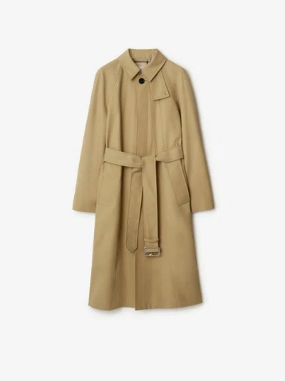 Burberry Mid-length Bonded Cotton Car Coat In Neutral