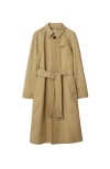 Burberry Mid-length Bonded Cotton Car Coat In Brown