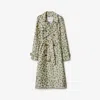 Burberry Long Daisy Lightweight Trench Coat In Eccles