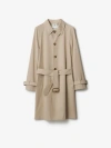 Burberry Gabardine-weave Trench Coat In Fossil