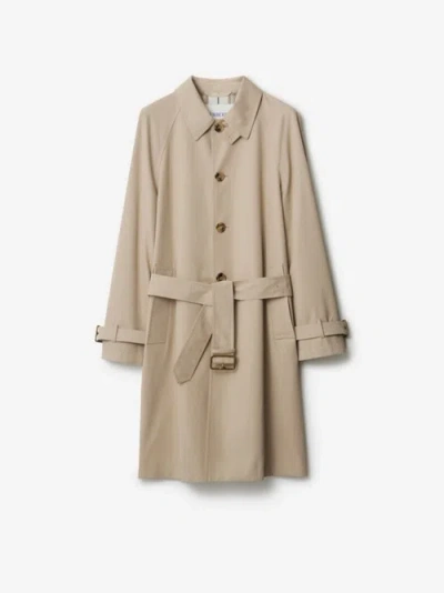 Burberry Organic Cotton Trench With Check Lining In Beige