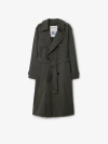 Burberry Gabardine-weave Trench Coat In Graphite