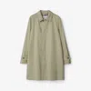 Burberry Garbardine Cotton Coat In Lichen