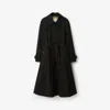 Burberry Long Gabardine Ellingham Fit-and-flare Car Coat In Black