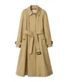 Burberry Long Gabardine Ellingham Fit-and-flare Car Coat In Green