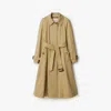 Burberry Long Gabardine Ellingham Fit-and-flare Car Coat In Neutral