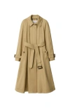 Burberry Long Gabardine Ellingham Fit-and-flare Car Coat In Neutral