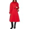 Burberry Long Gabardine Ellingham Fit-and-flare Car Coat In Red