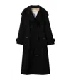 Burberry Long Gabardine Fitzrovia Trench Coat In Black