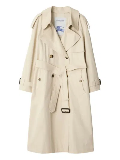 BURBERRY BURBERRY LONG GABARDINE FITZROVIA TRENCH COAT CLOTHING