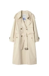Burberry Light Beige Cotton Fitzrovia Trench Coat In Neutral