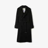 Burberry Gabardine Double-breasted Trench Coat In Black
