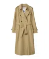 Burberry Waterloo Beige Double-breasted Trench Coat With Classic Collar And Belt Closure In Cotton Woman In Brown