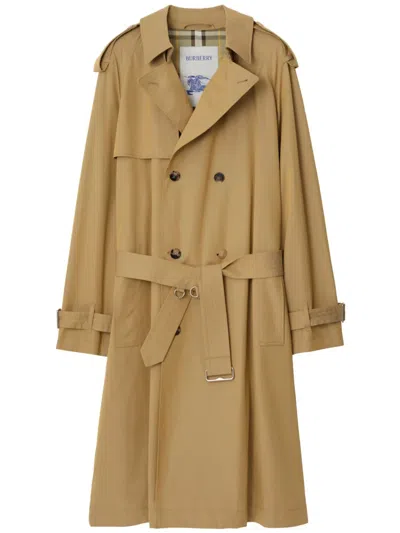Burberry Long Kensington Heritage Trench Coat In Neutral
