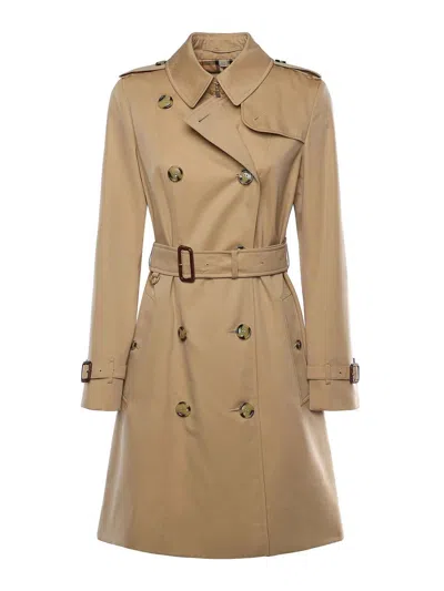 Burberry Long Heritage Chelsea Trench Coat In Brown