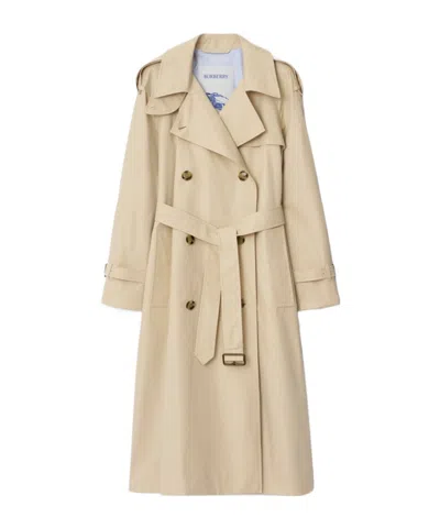 Burberry Long Highgrove Castleford Trench Coat In Black