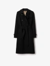 Burberry Kensington Organic Belted Double-breasted Trench Coat In Black