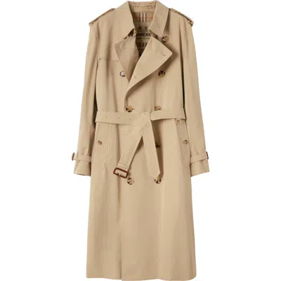 Burberry Long Kensington Heritage Trench Coat In Neutral