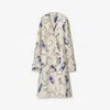 Burberry Long Knight Hardware Taffeta Trench Coat In Knight/salt