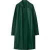 Burberry Women's Leather Single-breasted Overcoat In Ivy