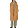 Burberry Long Leather Castleford Trench Coat In Brown