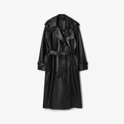 BURBERRY BURBERRY LONG LEATHER CASTLEFORD TRENCH COAT