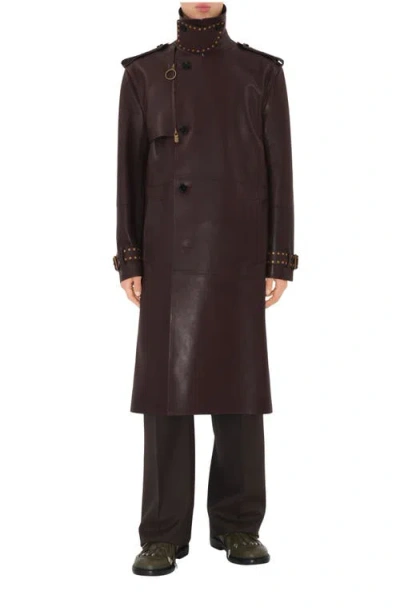 Burberry Long Leather Trench Coat